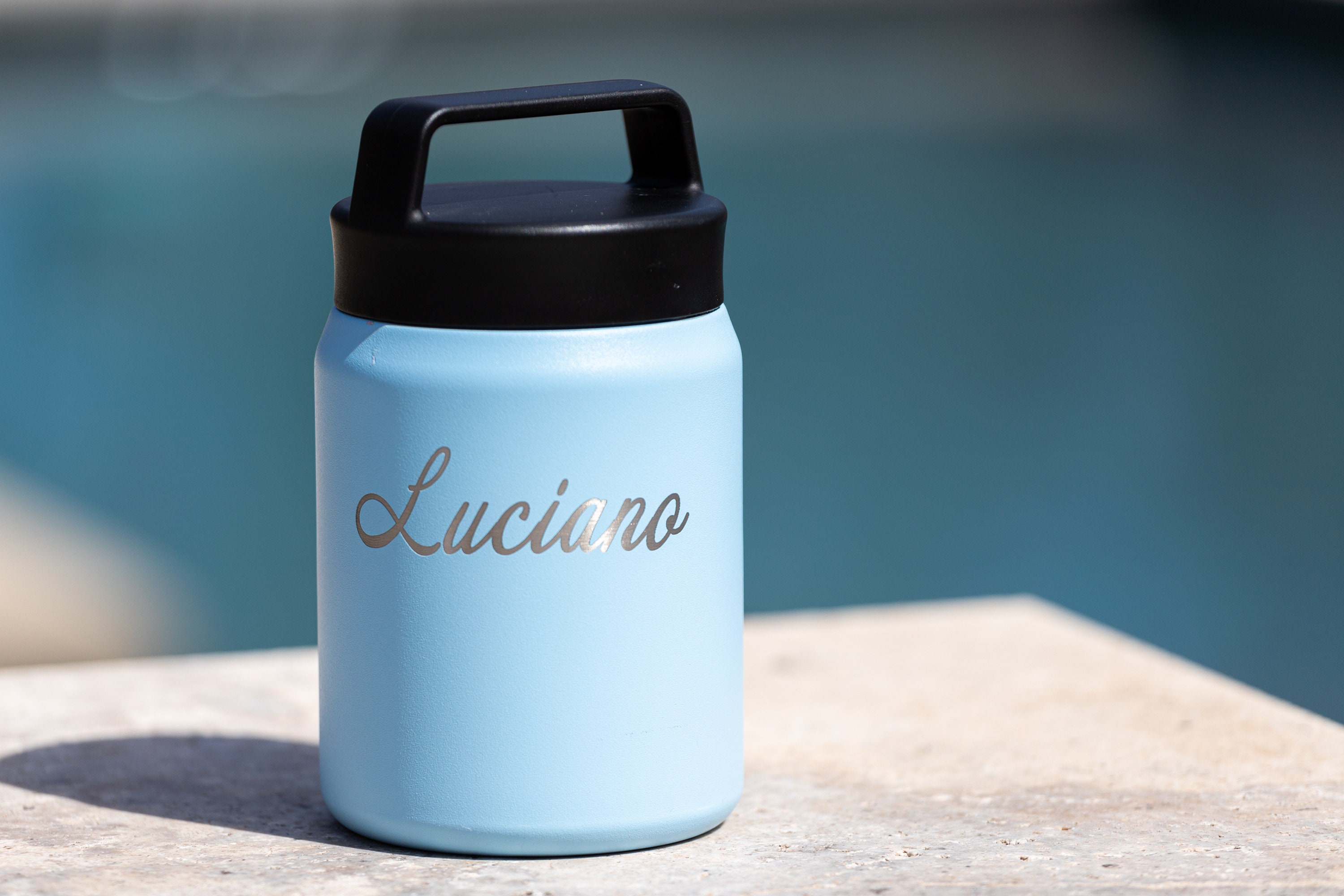 SMART THERMOS BOTTLE - LOVE MONOGRAM BROWN