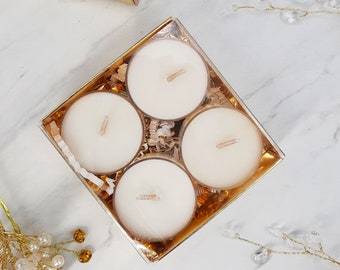 Coconut Wax Tealight Candle Sampler: 4 Scent Variety Pack