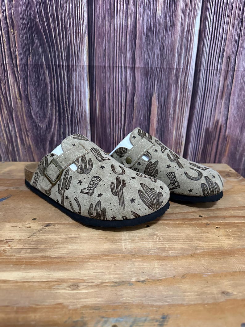 Tan Clogs / Women / Custom / Freehand Burned Howdy Design / for Her - Etsy