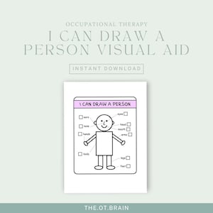 I Can Draw A Human Checklist, Occupational Therapy Craft & Intervention by OT Brain, Digital Download