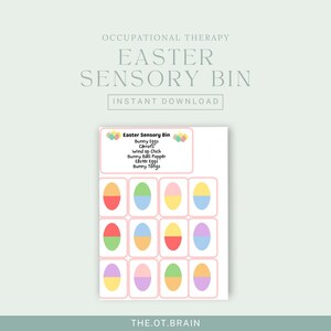 Easter Sensory Bin, Occupational Therapy Craft & Intervention by OT Brain, Digital Download