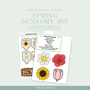 Spring Sensory Bin, Occupational Therapy Craft & Intervention by OT Brain, Digital Download