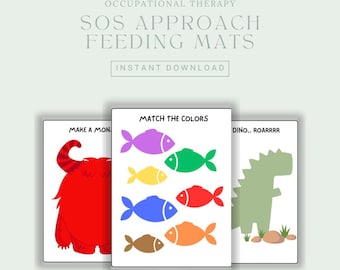SOS Approach Feeding Mats, Occupational Therapy Craft & Intervention by OT Brain, Digital Download