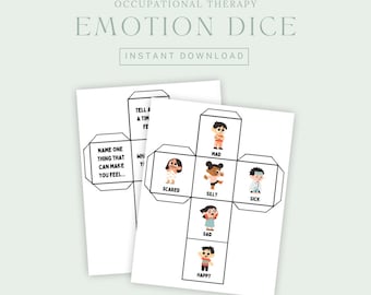Roll the Emotion, Occupational Therapy Craft & Intervention by OT Brain, Digital Download