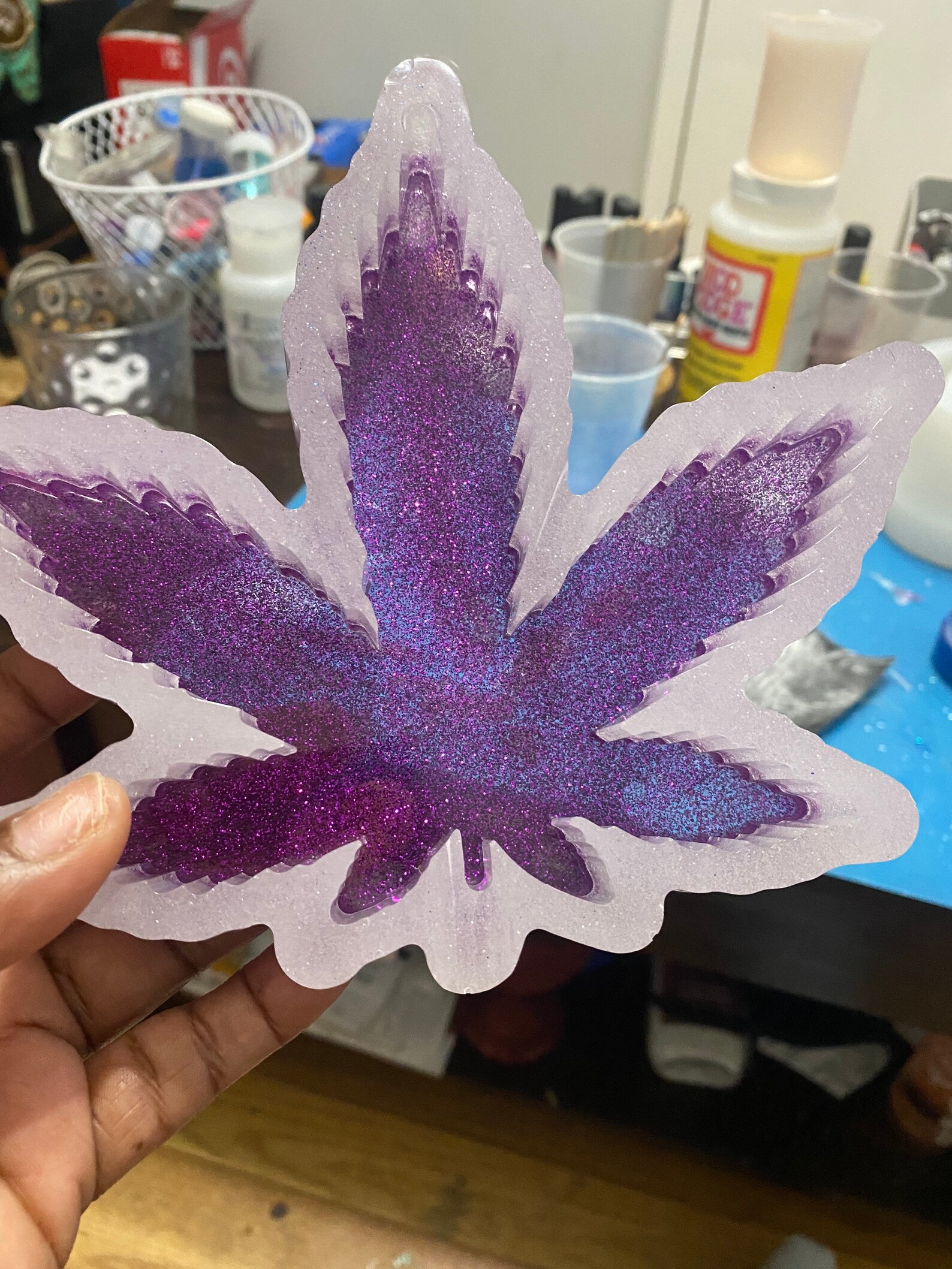 Cannabis Resin Epoxy Weed Plant Ashtray Etsy UK