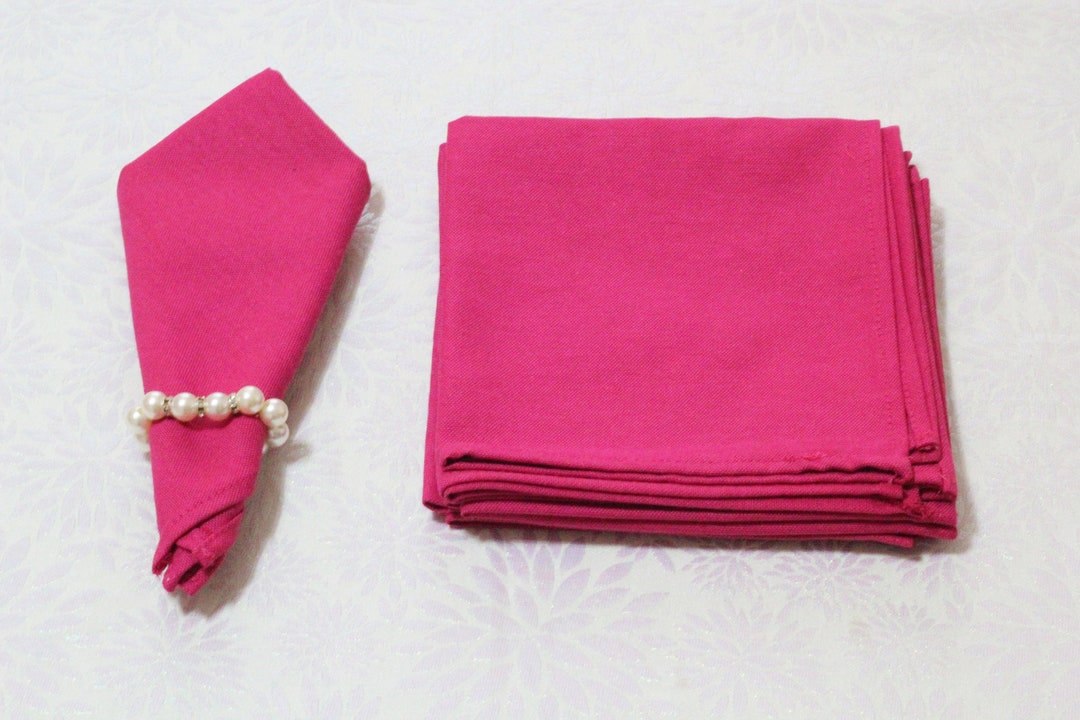 Linen Napkin Set Dark Pink Napkin Decor Paper Napkin Etsy