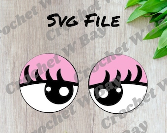 Digital Download SVG PNG Files- Sleepy Felt Eyes