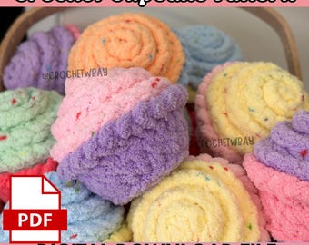Crochet Pattern Cupcake No Sew Digital File
