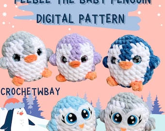 Peebee the Baby Penguin Digital Crochet Pattern