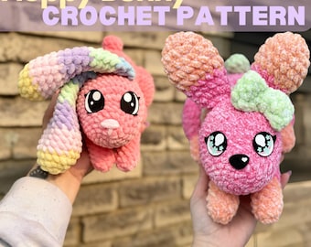 Digital File- Crochet Floppy Bunny Pattern; Easter Bunny; Plushie