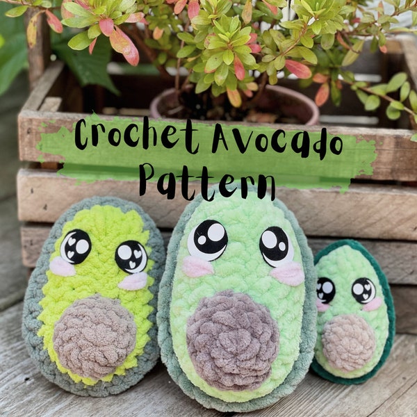 Digital File: Avocado Crochet Pattern