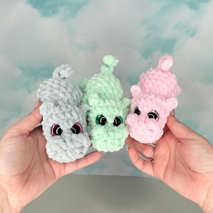 Digital Crochet Pattern Baby Hilda the Hippo- No Sew- Crochet Hippo