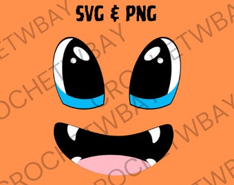 SVG PNG Digital Files- Fire Lizard Felt Eyes and Mouth