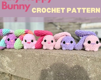 Digital File- Crochet Tiny Floppy Bunny Pattern; Easter Bunny; Plushie; No sew