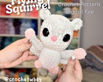 Digital File- Flying Squirrel Crochet Pattern