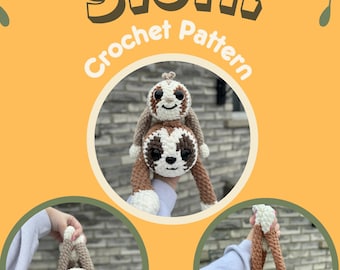 Crochet Pattern Sydney The Sloth No Sew Weighted Plushie Digital File