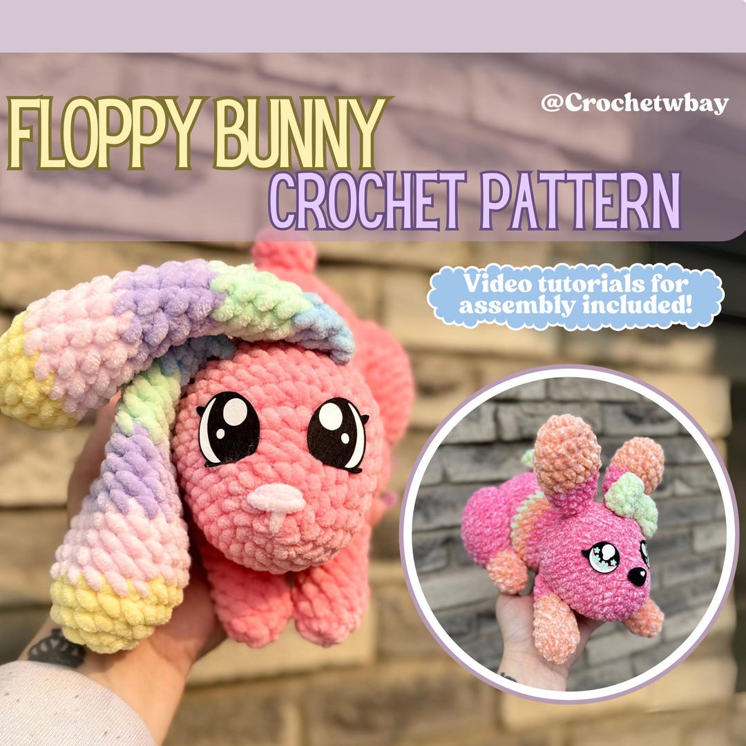 Digital File- Crochet Floppy Bunny Pattern; Easter Bunny; Plushie - Etsy