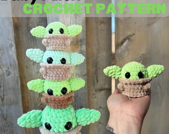 Digital File- Baby Green Alien Crochet Pattern