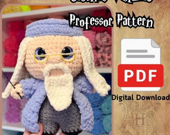 Paquete de patrones de ganchillo del Profesor Mago - Archivo digital