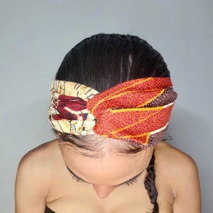 Two-sided African print headband