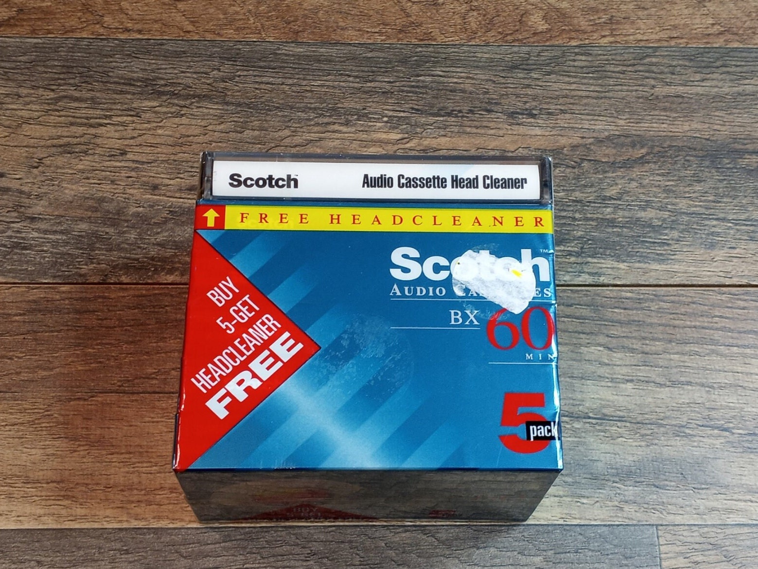 Scotch BX 60 Minute Normal Position Blank Recordable Audio Cassette With Head  Cleaner Lot of 5 New Sealed Free Shipping 