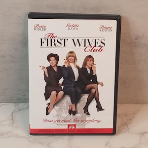 The First Wives Club * 1996 Comedy/Drama DVD, Widescreen Collection * Bette Midler, Goldie Hawn, Diane Keaton Free Shipping