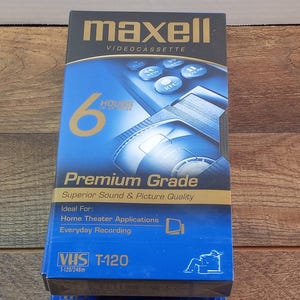 Maxwell  T-120 Premium Grade VHS Blank Tapes, Lot Of 5 - New Sealed