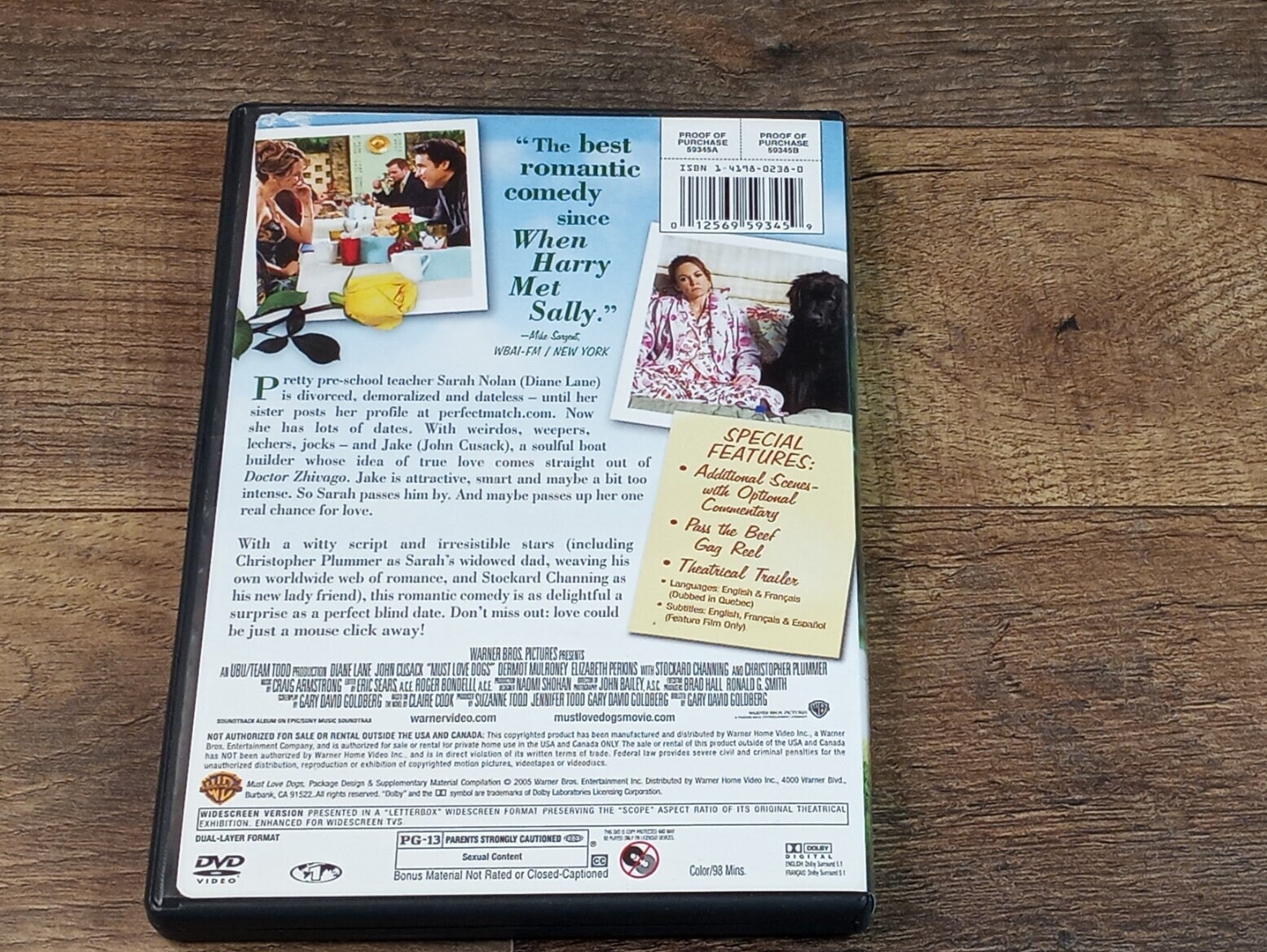 Must Love Dogs DVD Diane Lane John Cusack Etsy