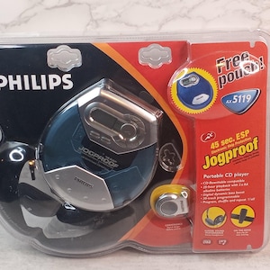 Vintage Philips Jogproof 45 ESP Skip Protection Portable CD Player AX5119 - New Sealed