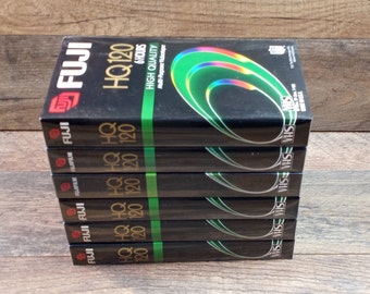 Fuji 6 Hour High Quality HQ T-120 Blank VHS Tapes Lot Of 6 New Sealed Free Shipping