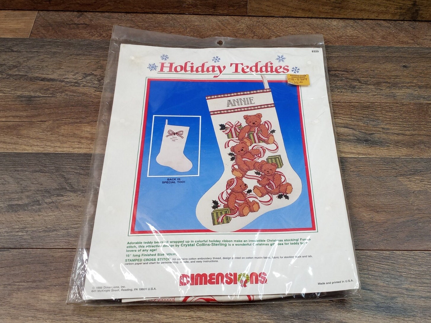 Needle Treasures SWINGING TEDDIES Needlepoint Christmas Stocking Kit RARE  #06893