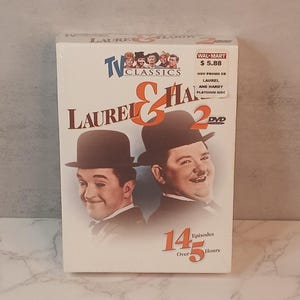 TV Classics: Laurel and Hardy DVD Movie TV Show Series 2-Disc Set, 14 Episodes,  Black & White - New Sealed
