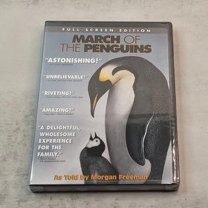 March Of The Penguins (DVD, Full-Screen Edition) Morgan Freeman Free Shipping