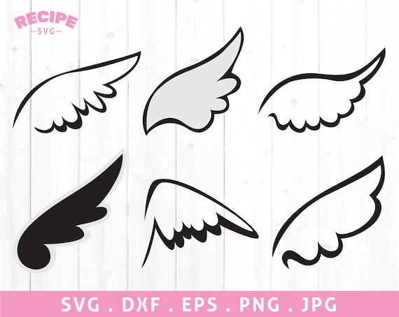 Angel Wings Svg Wings Outline Svg Angel Png Heaven Svg - Etsy