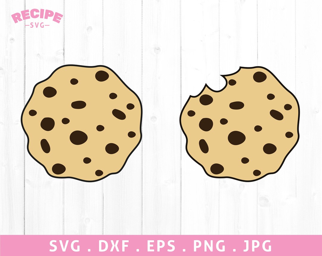 Chocolate Chip Cookie Svg Cookie Svg Cookies Svg Bitten - Etsy