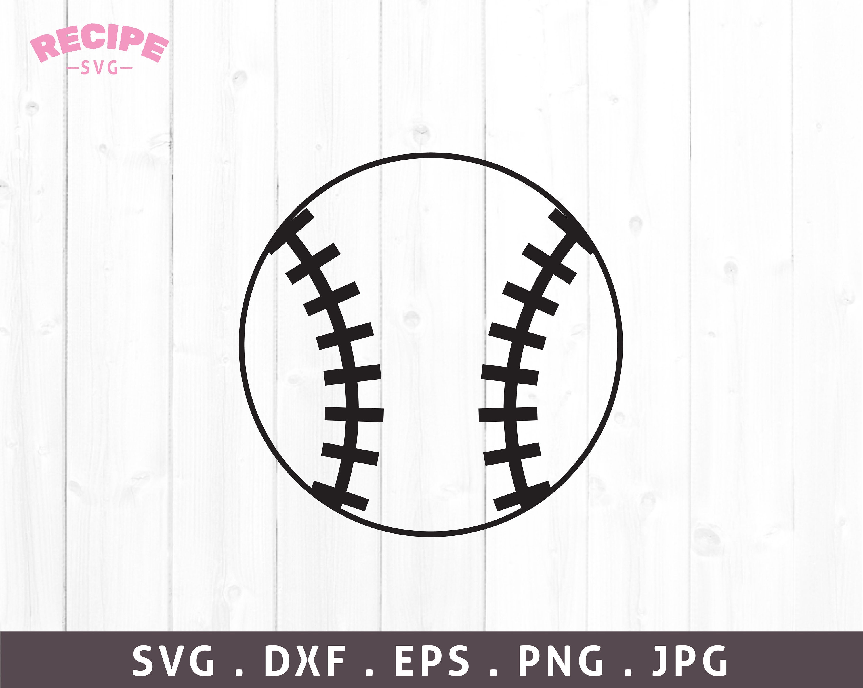 Baseball Svg Baseball Outline Svg Baseball Vector Softball Etsy