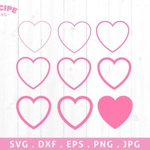 Pink Heart svg, Heart svg , Love svg, Pink Heart Clipart, eps, svg, dxf, png, jpg