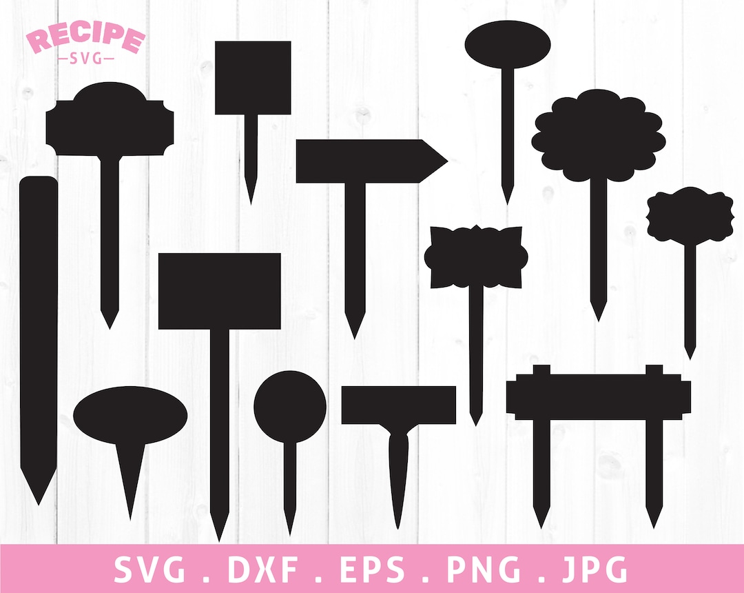 Garden Markers Svg, Planter Stick Markers Svg, Garden Pick Svg, Garden