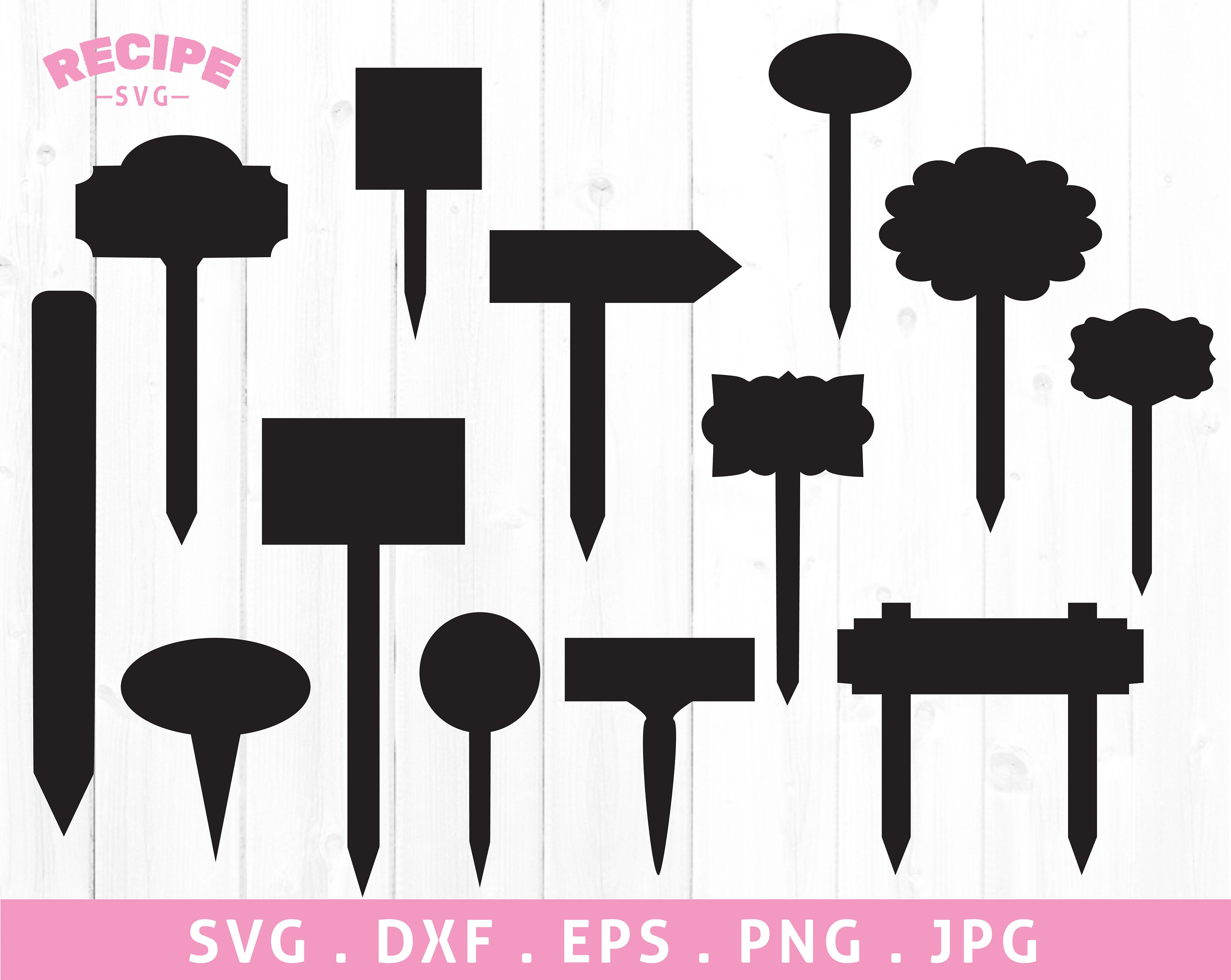 Garden Markers Svg Planter Stick Markers Svg Garden Pick Etsy