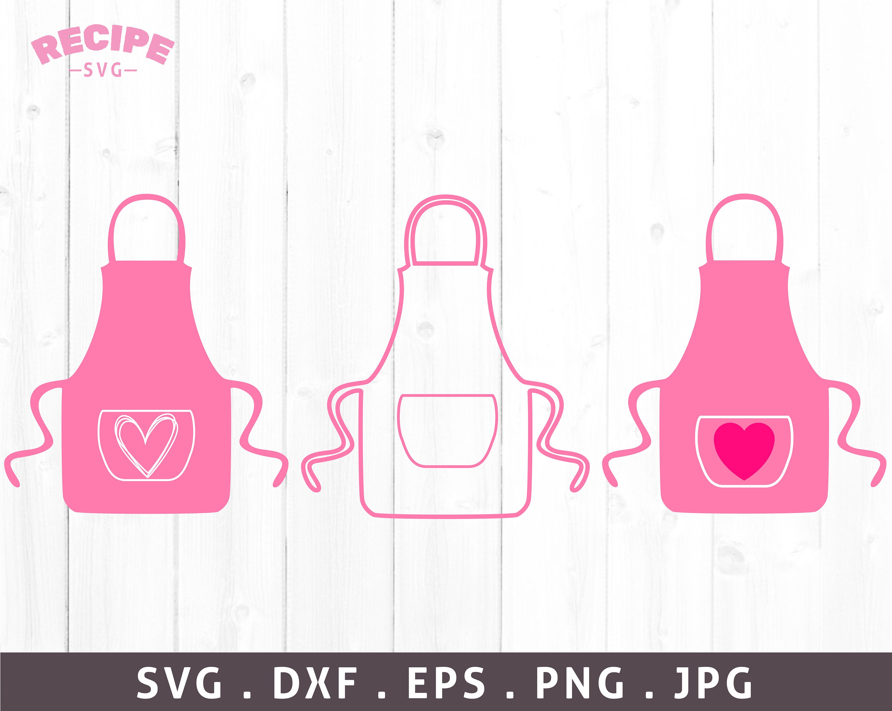 Pink Apron Svg Apron Outline Svgpink Apron Kitchen Png - Etsy UK