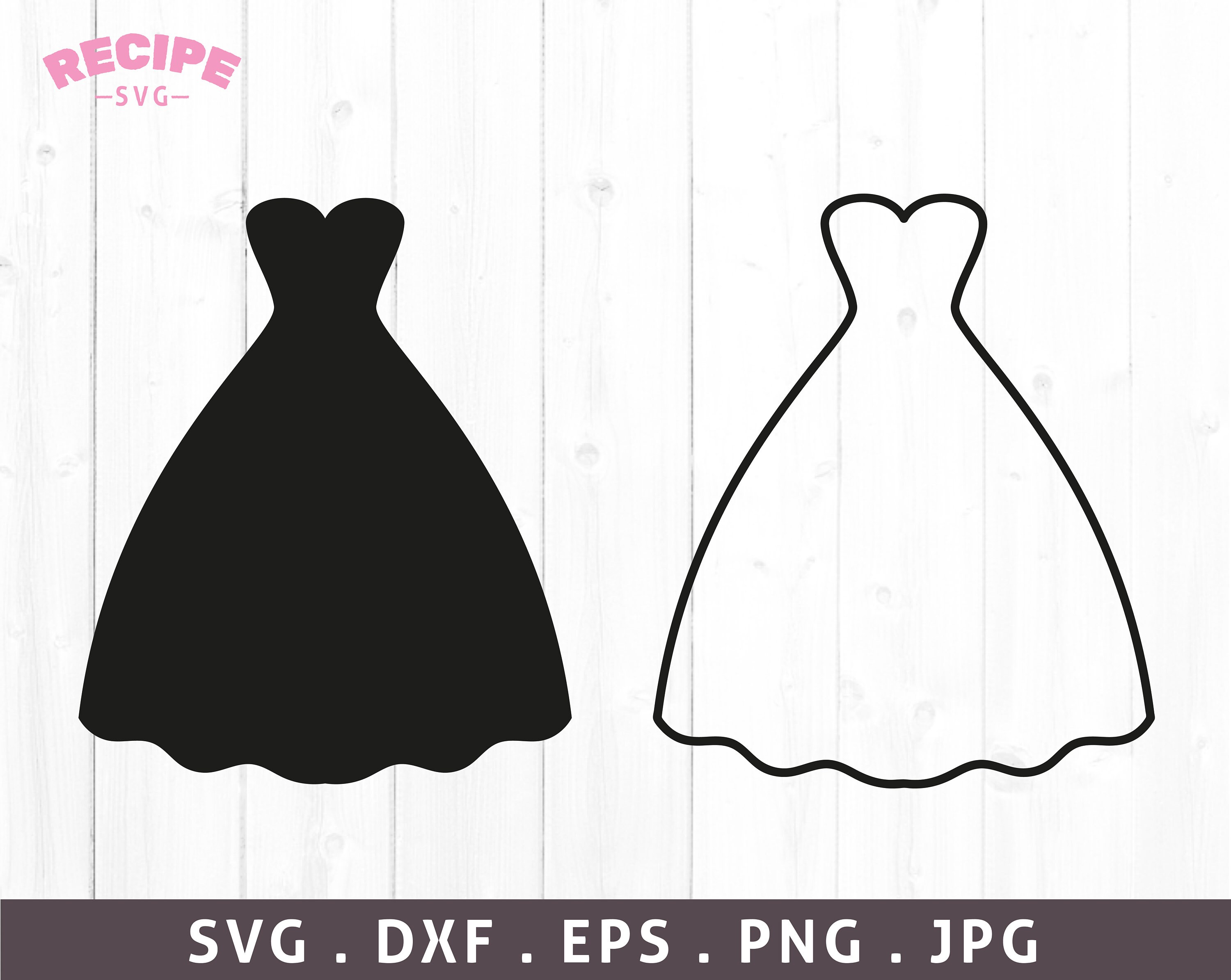 wedding dress clipart