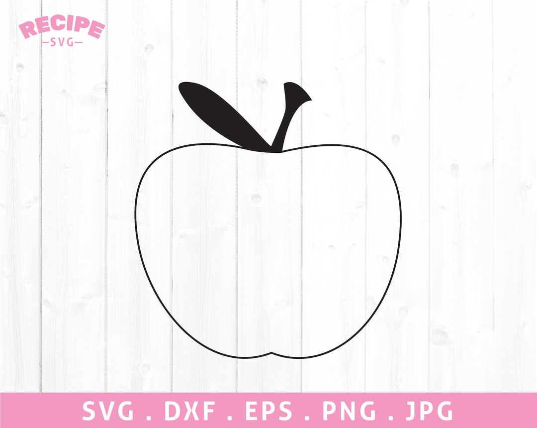 Apple Svg Apple Outline Svg Fruit Svg Back to School Svg - Etsy Canada