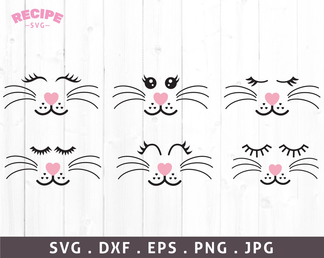 Rabbit Svg, Bunny Face Svg, Easter Svg, Bunny Easter Clipart, Eps, Svg
