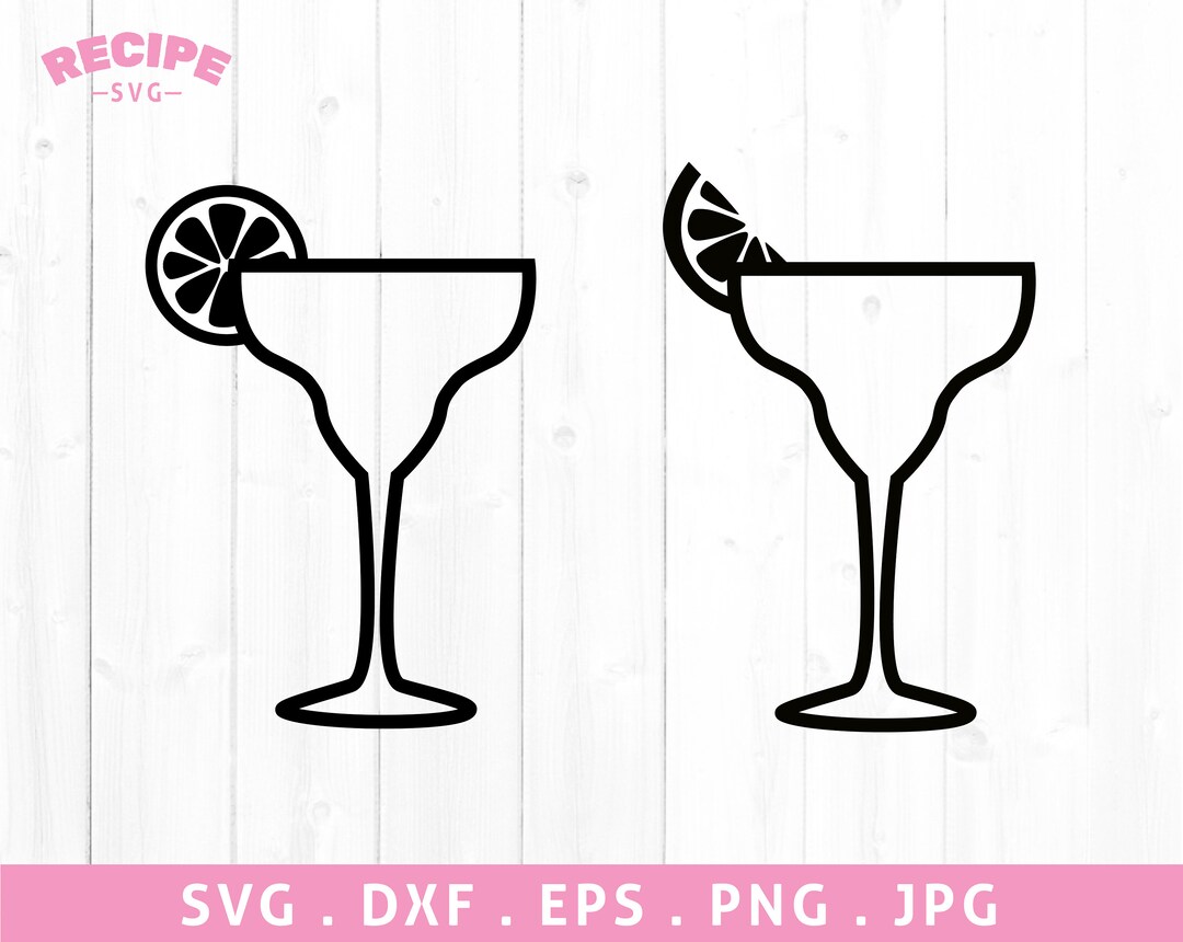 Margarita Outline Svg, Margarita Glass Svg, Lime Svg, Summer Svg