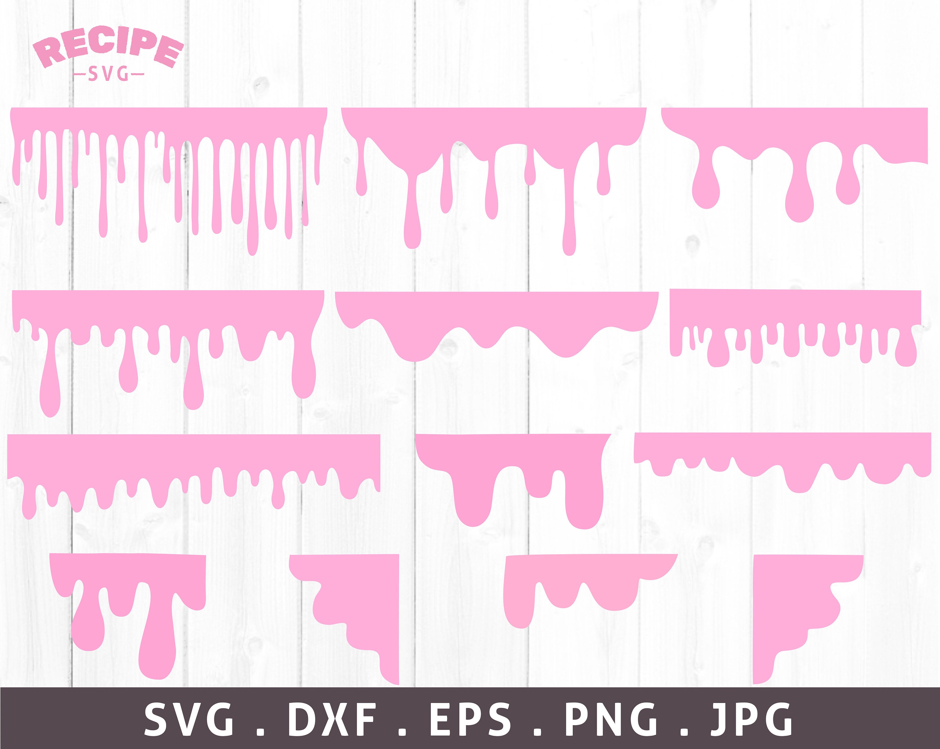 Dripping Svg Ice Cream Dripping Svg Ice Cream Borders Svg Etsy UK