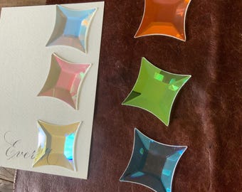 Dichroic Beveled Glass Star 2-3 / 4 &quot;DIY Versorgung | Handgemachtes Farbverschiebendes Glasjuwel für Glasmalerei Kunst & DIY-Projekte DIY Glass Versorgung