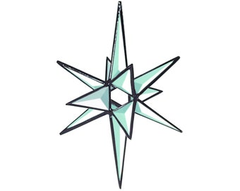 DIY Digital Muster für Glasmalerei Offener Stern DIY mährischer Stern für Maker Glasmalerei Bethlehem Stern für Sun Catcher Erinnerungssymbol