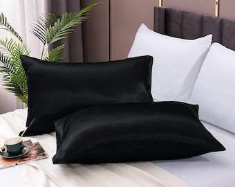 2 conjuntos, fronhas de cetim de seda premium, cuidados com o cabelo, cuidados com a pele, fronhas, decoração de quarto, travesseiro, produto para touca de barba, presente, cuidados pessoais