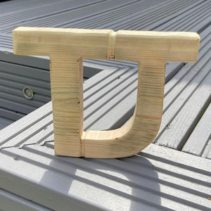 wooden personalised initials