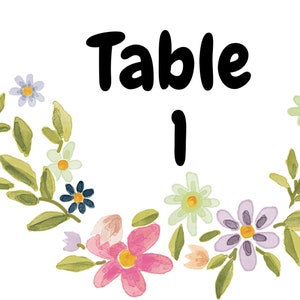 Printable Table Name Card, Wedding Place Cards
